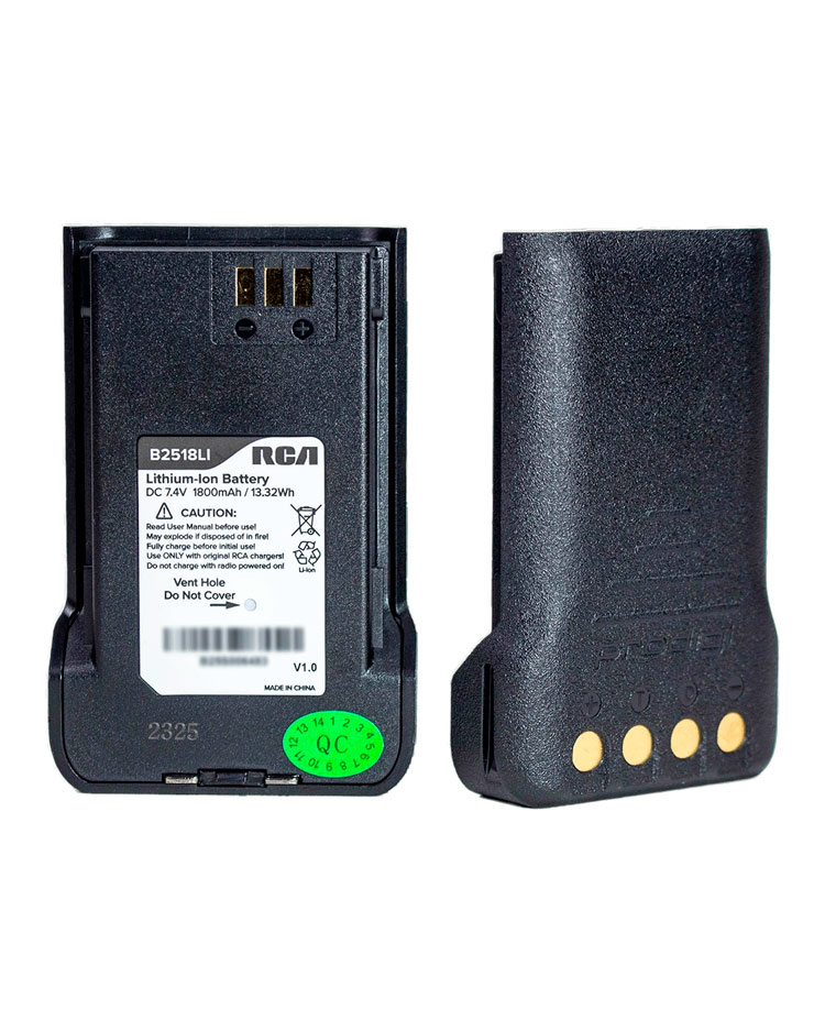 B2518LI Paquete de baterías de iones de litio de 1800 mAh para radios de la serie RCA RDR25x0